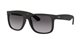 Gafas de sol Ray-Ban Justin  RB4165 601/8G negra engomada lente gris degradado
